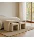 S/3 BANCO BEIGE DM-TEJIDO 126 X 43 X 50 CM