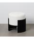 PUF BLANCO-NEGRO DM-TEJIDO 43 X 43 X 41 CM