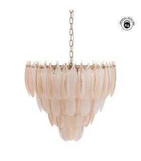 LÁMPARA TECHO PLUMAS CHAMPÁN CRISTAL 60 X 60 X 55 CM