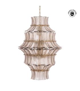 LÁMPARA TECHO GRIS CRISTAL ILUMINACIÓN 53 X 53 X 76 CM