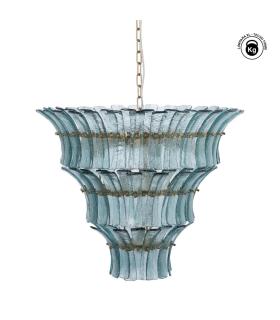 LÁMPARA TECHO VERDE CRISTAL ILUMINACIÓN 70 X 70 X 56 CM