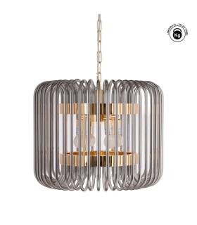 LÁMPARA TECHO ORO-GRIS CRISTAL 49,50 X 49,50 X 40 CM