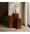 S/3 PEANA MADERA DE MANGO SALÓN 28 X 28 X 90 CM