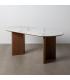 MESA COMEDOR BLANCO-MARRÓN DM-CERÁMICA 180 X 90 X 76 CM