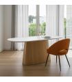 MESA COMEDOR BLANCO-NATURAL DM-CERÁMICA 180 X 90 X 75 CM