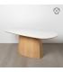 MESA COMEDOR BLANCO-NATURAL DM-CERÁMICA 180 X 90 X 75 CM