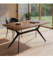 MESA COMEDOR MARRÓN-NEGRO DM-METAL 180 X 90 X 76 CM