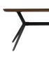 MESA COMEDOR MARRÓN-NEGRO DM-METAL 180 X 90 X 76 CM