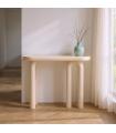 Lacquered cream MDF hallway console table 120 x 35 x 80 cm