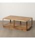 MESA CENTRO MARRÓN MADERA DE MANGO SALÓN 130 X 80 X 45 CM