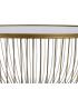 MESA CENTRO ORO METAL-CRISTAL 75 X 75 X 39,50 CM