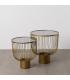 S/2 MESITAS ORO METAL-CRISTAL 50 X 50 X 54,50 CM