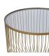 S/2 MESITAS ORO METAL-CRISTAL 50 X 50 X 54,50 CM