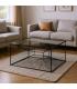 MESA CENTRO NEGRO METAL-CRISTAL 80,50 X 80,50 X 38 CM