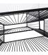 MESA CENTRO NEGRO METAL-CRISTAL 80,50 X 80,50 X 38 CM