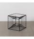 MESITA NEGRO METAL-CRISTAL 45,50 X 45,50 X 45,50 CM