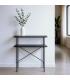 CONSOLA NEGRO METAL-CRISTAL 70 X 33,50 X 75 CM