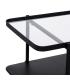 CONSOLA NEGRO METAL-CRISTAL 70 X 33,50 X 75 CM