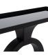 CONSOLA NEGRO METAL-CRISTAL 90 X 32 X 80 CM