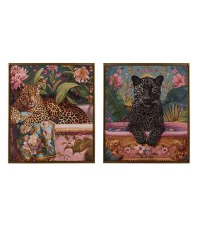 CUADRO LEOPARDO-PANTERA 2/M TEJIDO 85 X 100 CM