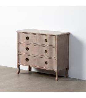 CÓMODA MARRÓN CLARO MADERA DE ABETO 93 X 38 X 78 CM