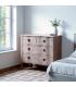 CÓMODA MARRÓN CLARO MADERA DE ABETO 93 X 38 X 78 CM