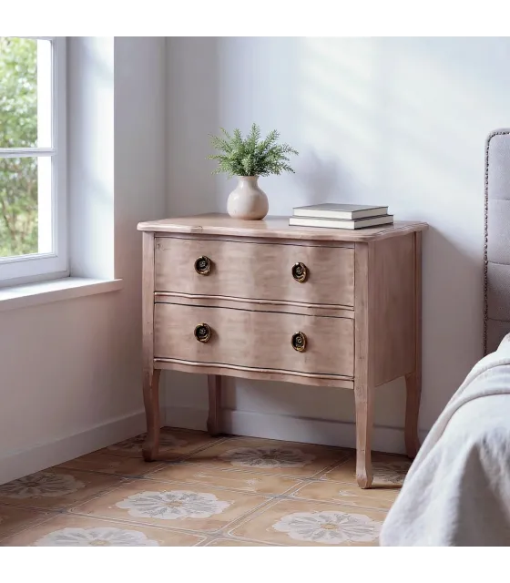 MESITA MARRÓN CLARO MADERA DE ABETO 80 X 38 X 65,50 CM