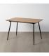 MESA EXTENSIBLE NATURAL DM-METAL SALÓN 120 X 80 X 75 CM