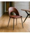Wine leather faux contract chair 49 x 60 x 81 cm