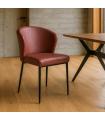 Wine leather faux contract chair 59 x 55 x 80 cm