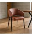 Wine leather faux contract chair 60 x 59 x 83 cm
