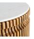 MESA CENTRO MADERA-MÁRMOL SALÓN 80 X 80 X 42 CM