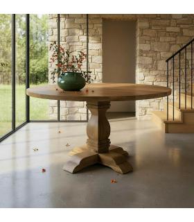 MESA COMEDOR MADERA DE MANGO SALÓN 150 X 150 X 76 CM