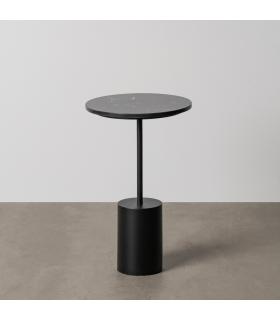MESITA NEGRO METAL-MÁRMOL 35 X 35 X 52 CM