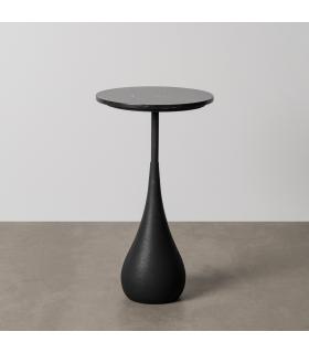 MESITA NEGRO METAL-MÁRMOL 35 X 35 X 62 CM