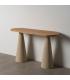 CONSOLA NATURAL-CREMA DM-METAL 120 X 40 X 76 CM