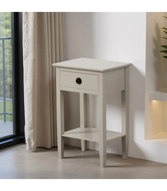 MESITA GRIS CLARO DM 40 X 30 X 61 CM