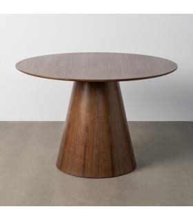 MESA COMEDOR MARRÓN DM 120 X 120 X 75 CM