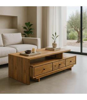 MESA CENTRO NATURAL MADERA DE MANGO 150 X 60 X 45 CM