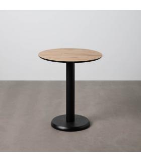 MESA NATURAL METAL-MADERA CONTRACT 65 X 65 X 75 CM