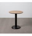 MESA NATURAL METAL-MADERA CONTRACT 65 X 65 X 75 CM