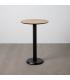 MESA ALTA NATURAL METAL-MADERA CONTRACT 65 X 65 X 100 CM