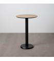 MESA ALTA NATURAL METAL-MADERA CONTRACT 65 X 65 X 100 CM