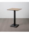 MESA ALTA NATURAL METAL-MADERA CONTRACT 68 X 68 X 100 CM