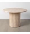 MESA COMEDOR BEIGE PIEDRA DM SALÓN 110 X 110 X 76 CM