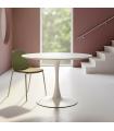 MESA COMEDOR BLANCO DM-METAL 100 X 100 X 75 CM