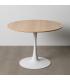 MESA COMEDOR NATURAL-BLANCO DM-METAL 100 X 100 X 75 CM