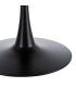 MESA COMEDOR NATURAL-NEGRO DM-METAL 100 X 100 X 75 CM