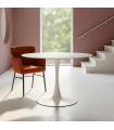 MESA COMEDOR BLANCO PIEDRA SINTERIZADA 100 X 100 X 75 CM