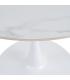 MESA COMEDOR BLANCO PIEDRA SINTERIZADA 100 X 100 X 75 CM